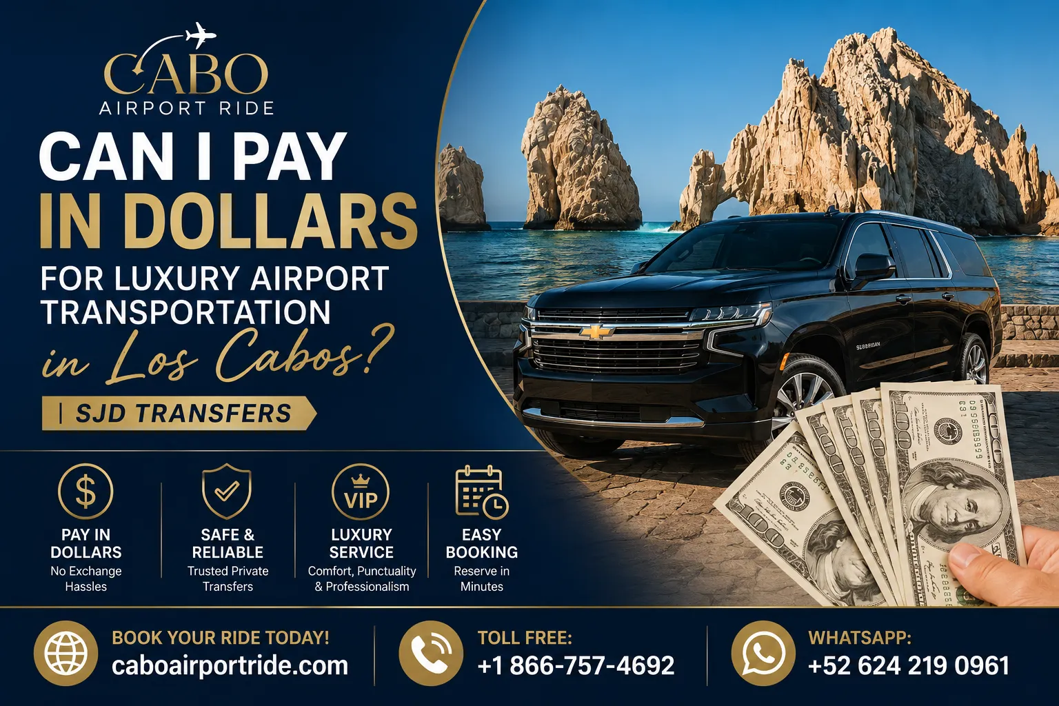 Can I Pay in Dollars for Luxury Airport Transportation in Los Cabos SJD Transfers_resultado