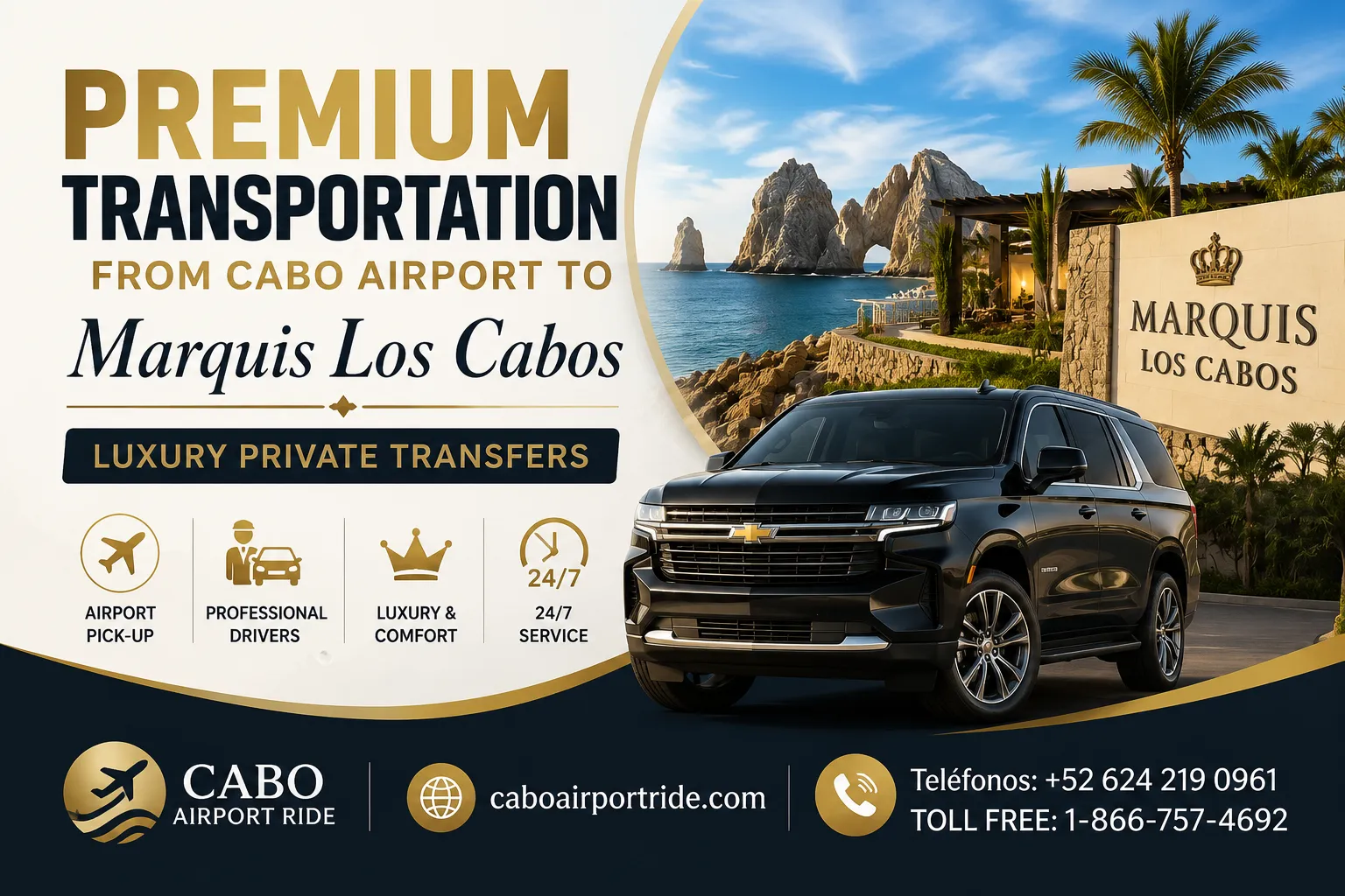 Premium Transportation From Cabo Airport To Marquis Los Cabos Luxury Private Transfers_resultado