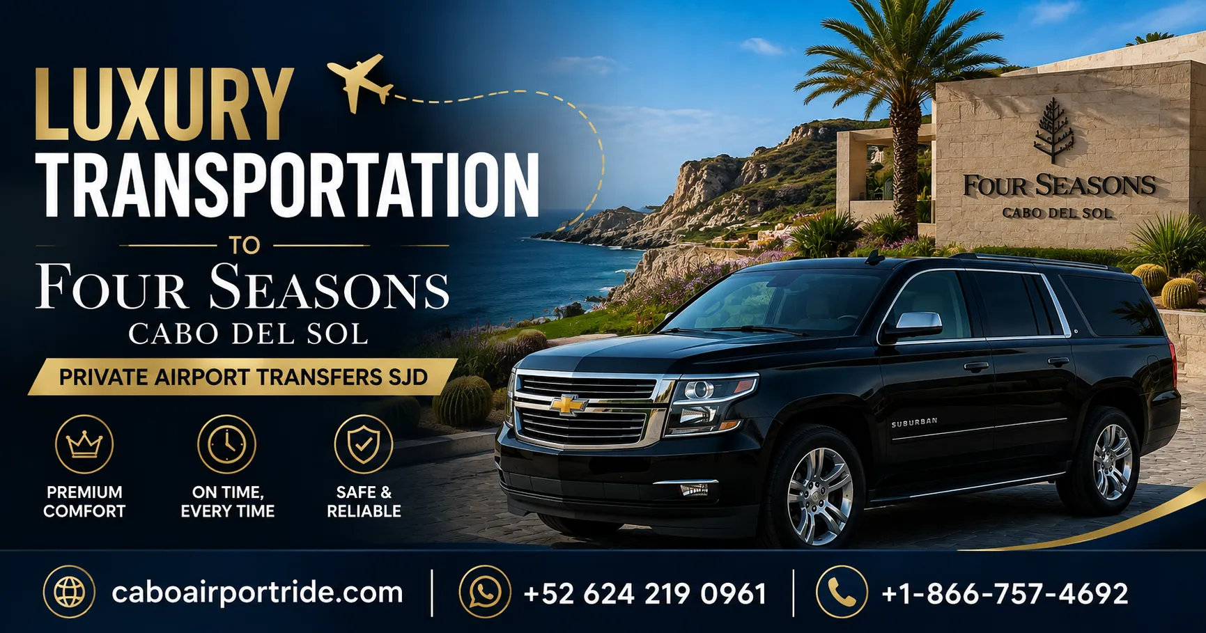 Luxury Transportation to Four Seasons Cabo Del Sol Private Airport Transfers SJD_resultado